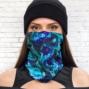 Festival Neck Gaiters, UV neck gaiter, cool neck gaiter bandana, fleece neck gaiter for men and women, summer neck gaiter face mask