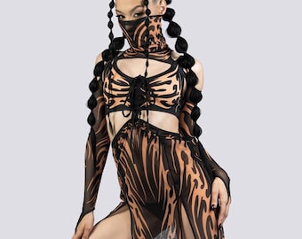 Tibal Slit Maxi Dress - Burning Man Outfit