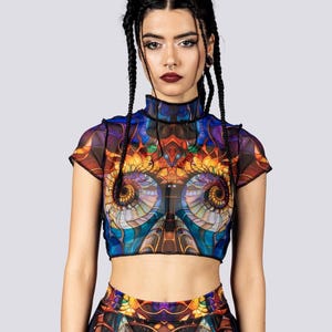 Psychedelic Mesh Top - Etsy