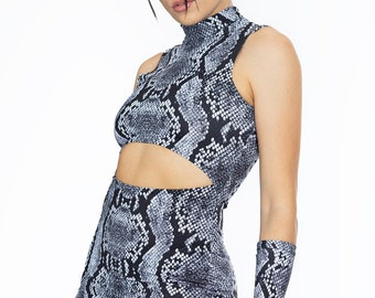 bodycon snakeskin dress Adelaide White Beaded Sequin Net Bodycon Gown