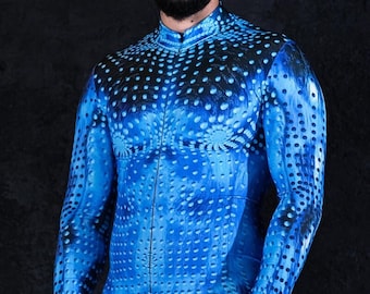 Men Halloween Costume, adult Halloween costume, sci fi costume for men, cyber fashion, futuristic costume, cyberpunk clothing, rave outfit