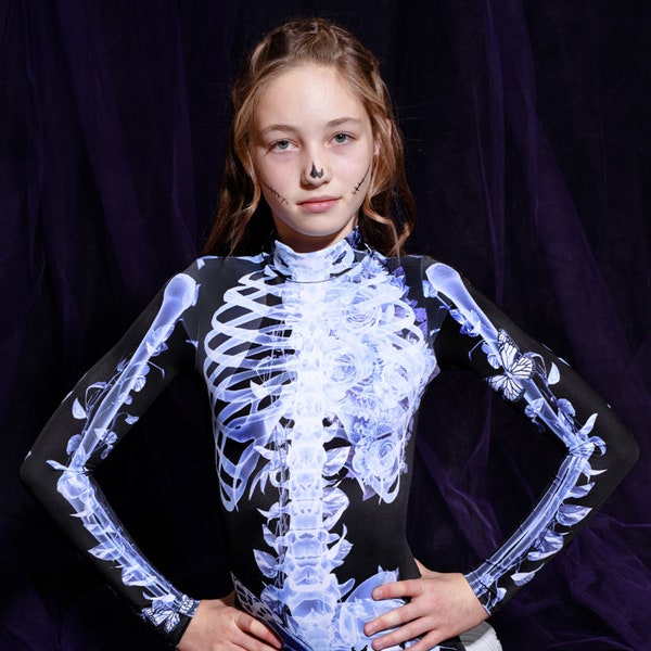 Skeleton Costume for kids, Halloween Costume Kids, Toddler Girl Halloween Costume, kids Halloween Costume, mommy and me outfit, DevilWalking