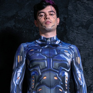 Mens Cyberpunk Costume, Male Robot Costume, Sci-Fi Clothing, Halloween Costume Men, Cosplay Halloween Costume, Cyberpunk Outfit