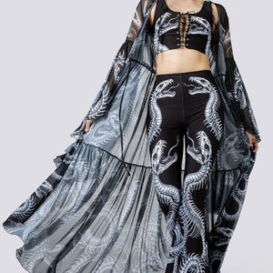 Schlangen Schlaghose - Schwarze Gothic Kleidung