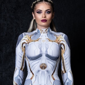 White Robot Costume, Droid Costume, Cyborg Costume, Futuristic Clothing, Adult Halloween Costumes, Sci-fi Costume, Android Costumes