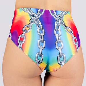 Rainbow Rave Shorts, Booty Shorts, High Waisted Shorts, Rave Bottoms, Rave Outfit, Matching Set, Pride Clothing, Party Outfit, Festival Wear