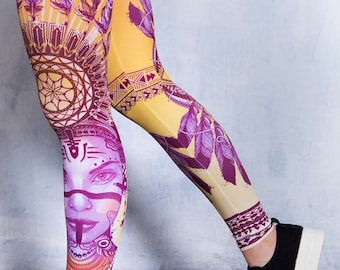 Festival leggings for Women, boho leggings, rave leggings, rave outfit, rave clothing, festival clothing, leggings yoga, indian clothing