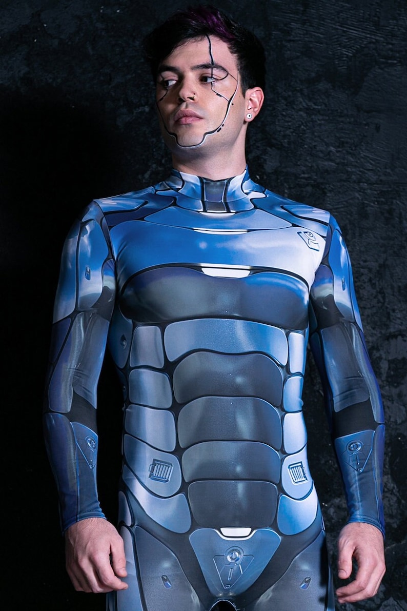 Robot Halloween Costume For Men Close View