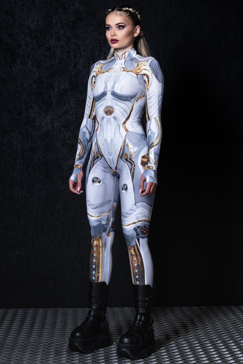 White Robot Costume, Droid Costume, Cyborg Costume, Futuristic Clothing ...