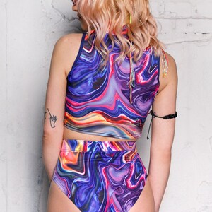 Roma High-Waisted Vinyl Zip-Up Shorts - Rave & Festival Wear