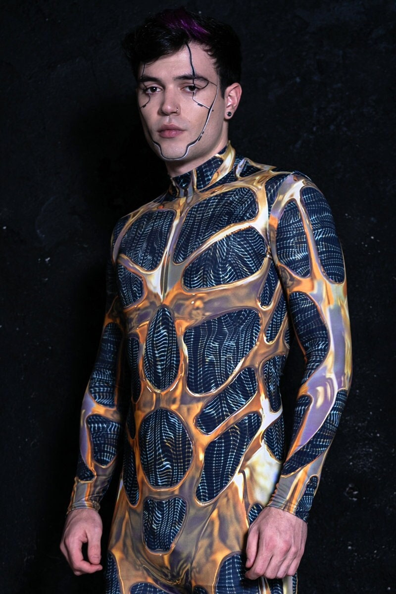 Cyborg Men's Costume, Men Halloween Costume, Halloween Costumes for Couples, Men Robot Costume, Men Alien Costume , cyber clothing & fashion