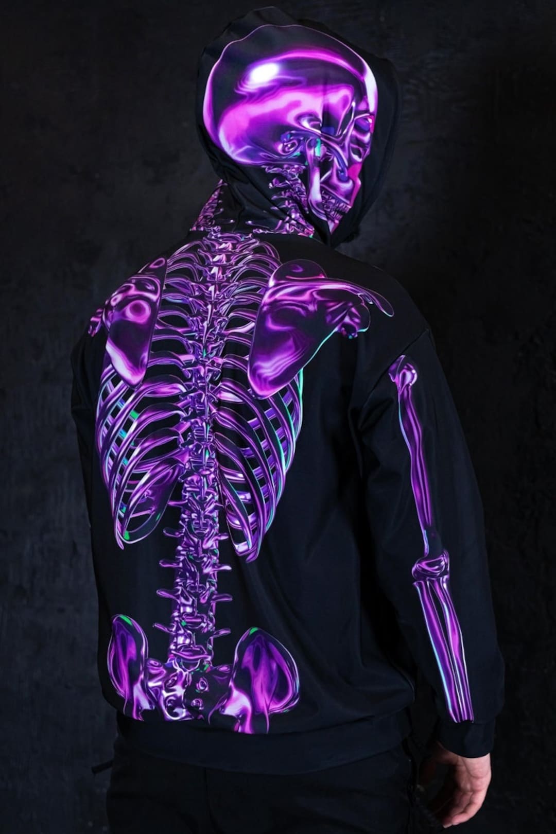 Purple Skeleton Hoodie Halloween Hoodie for Men Skull Hoodie Scary Graphic Hoodie for Men Spooky Hoodie Hallowee Men Costume Etsy