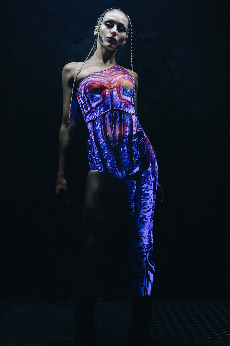 Scifi One Leg Costume One Leg Jumpsuit Robot Halloween Etsy UK