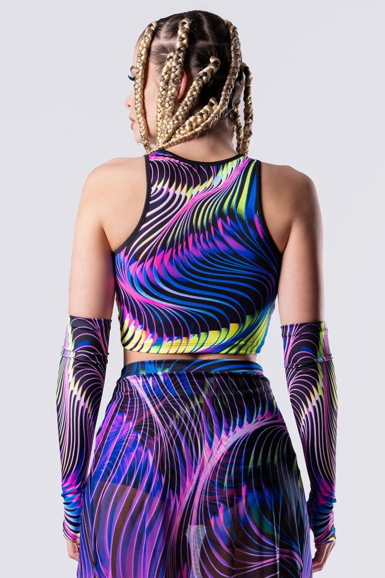 Purple Rave Outfit, Rave Crop Top, Purple Keyhole Crop Top, Two Piece ...