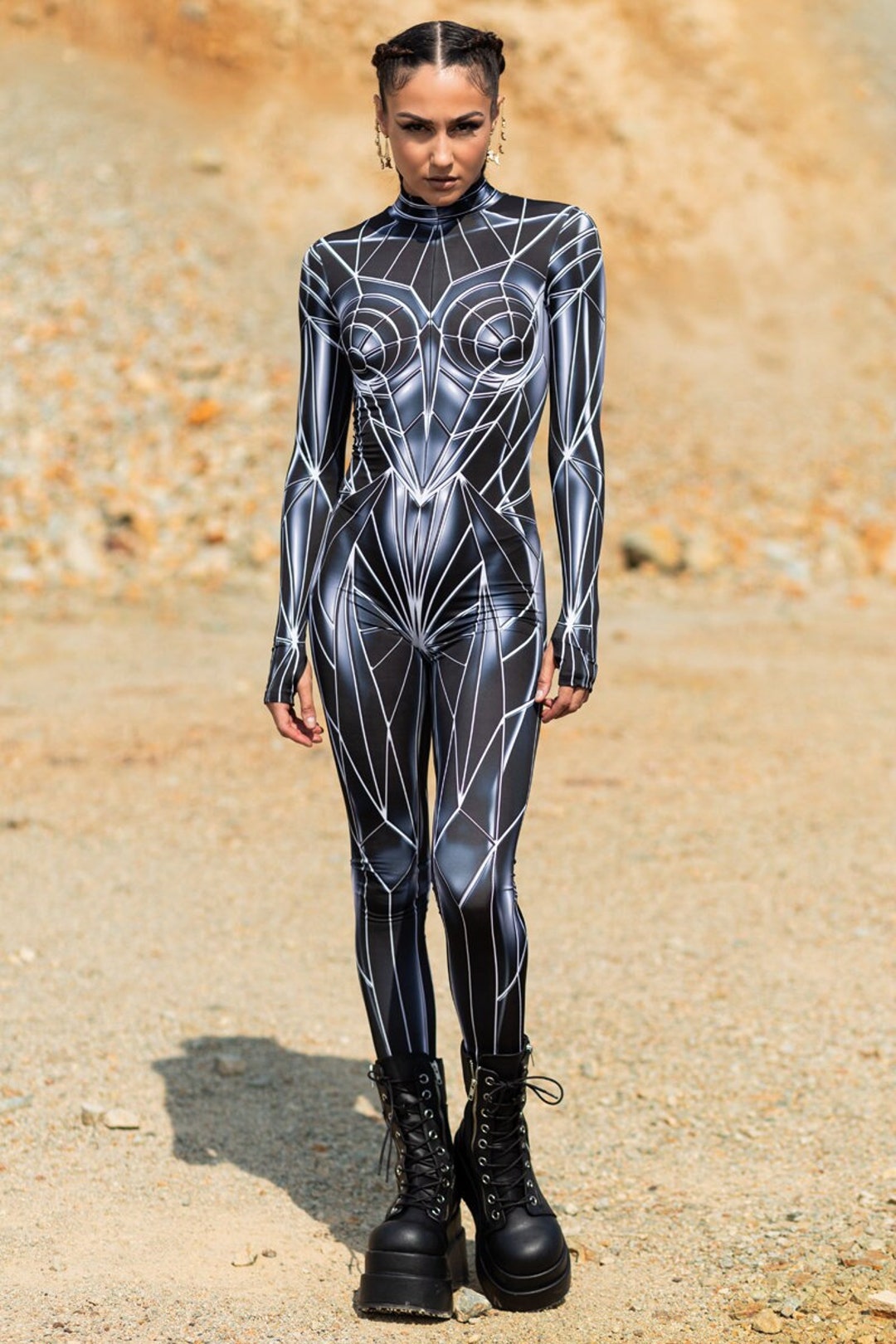 Rave Costume, Burning Man Costumes, Black Festival Costume, One Piece ...