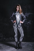 Bodysuit Women, cyberpunk clothing, rave outfit, psychedelic clothing, Burning Man costume, festival costume for adult, Festival clothing