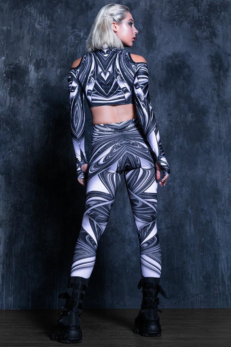 Rave Leggings for Women High Waisted Leggings from Spandex Etsy