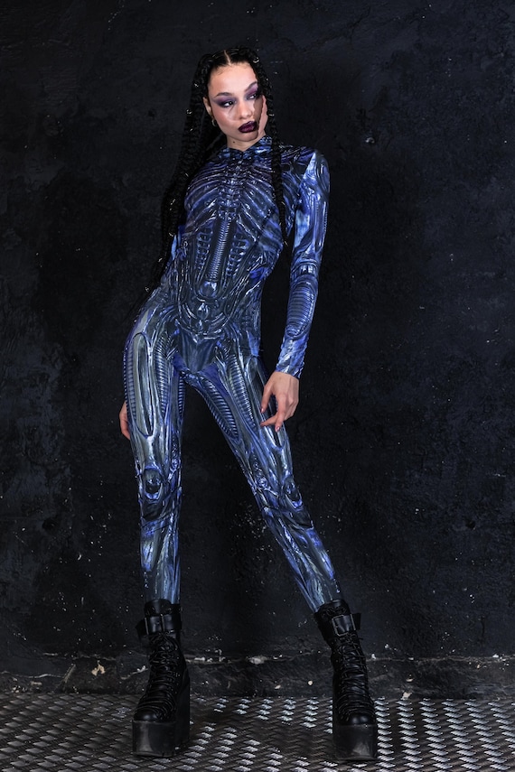 Alien Costume Xenomorph Costume Women Halloween Alien - Etsy