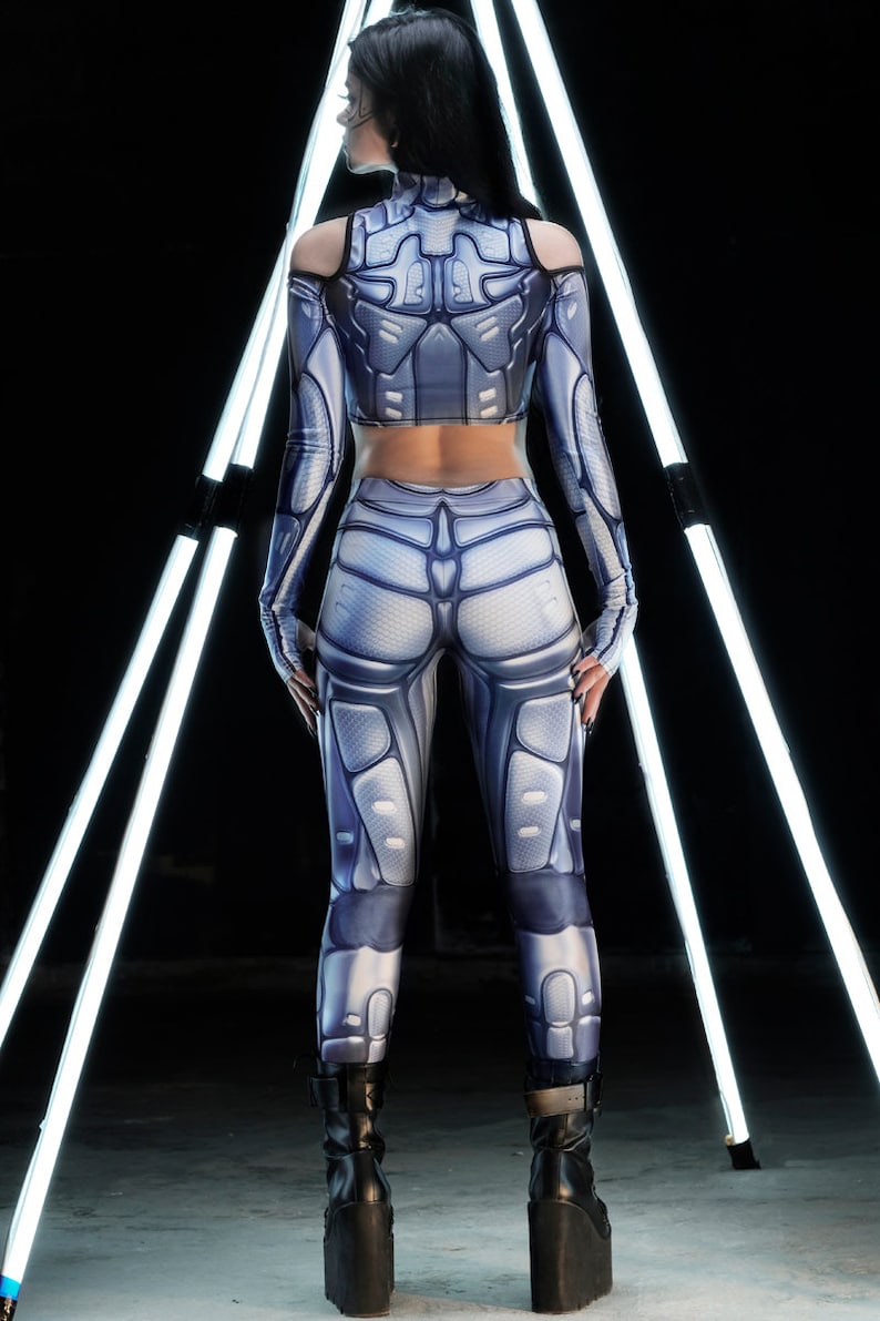 Robot Halloween Leggings Set Back View
