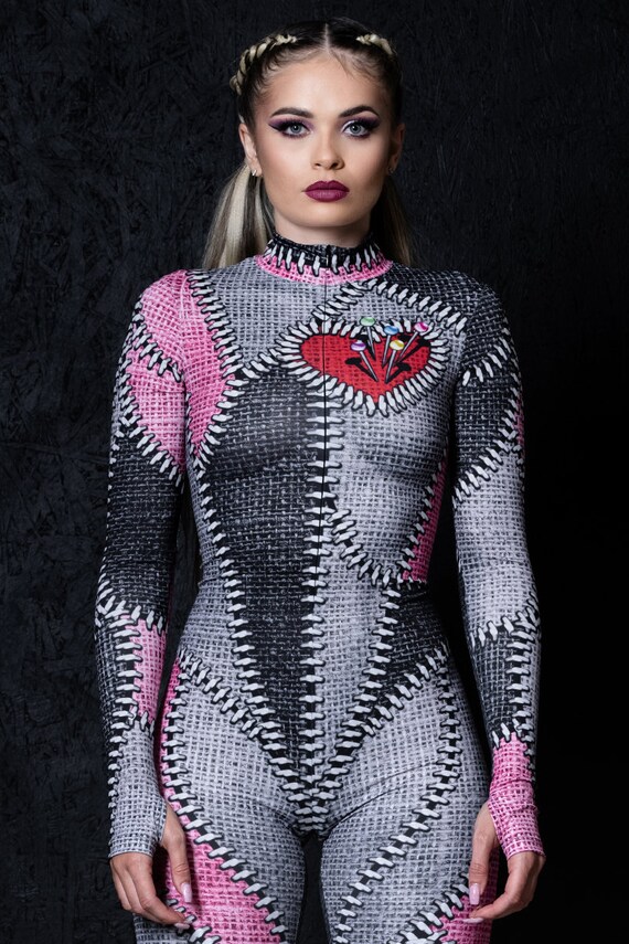 Voodoo Doll Costume Bodysuit for Women Voodoo Doll Costume Bodysuit for Women