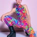 Rainbow Jumpsuit, Rainbow Catsuit, Spandex Bodysuit, Plus Size Bodysuit for Women, Full Bodysuit, Clubwear Bodysuits, Female Bodysuit 