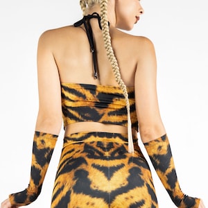Tiger Rave Crop Top Set Back View