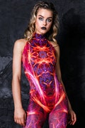 Rave Catsuit, festival catsuit, spandex jumpsuit, festival clothing, Burning Man Clothing Women, rave outfit, rave wear, Aerial Costume