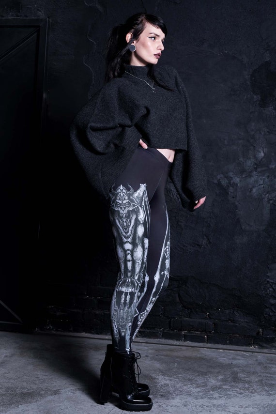 Gargoyle Leggings Gothic Leggings Goth ...