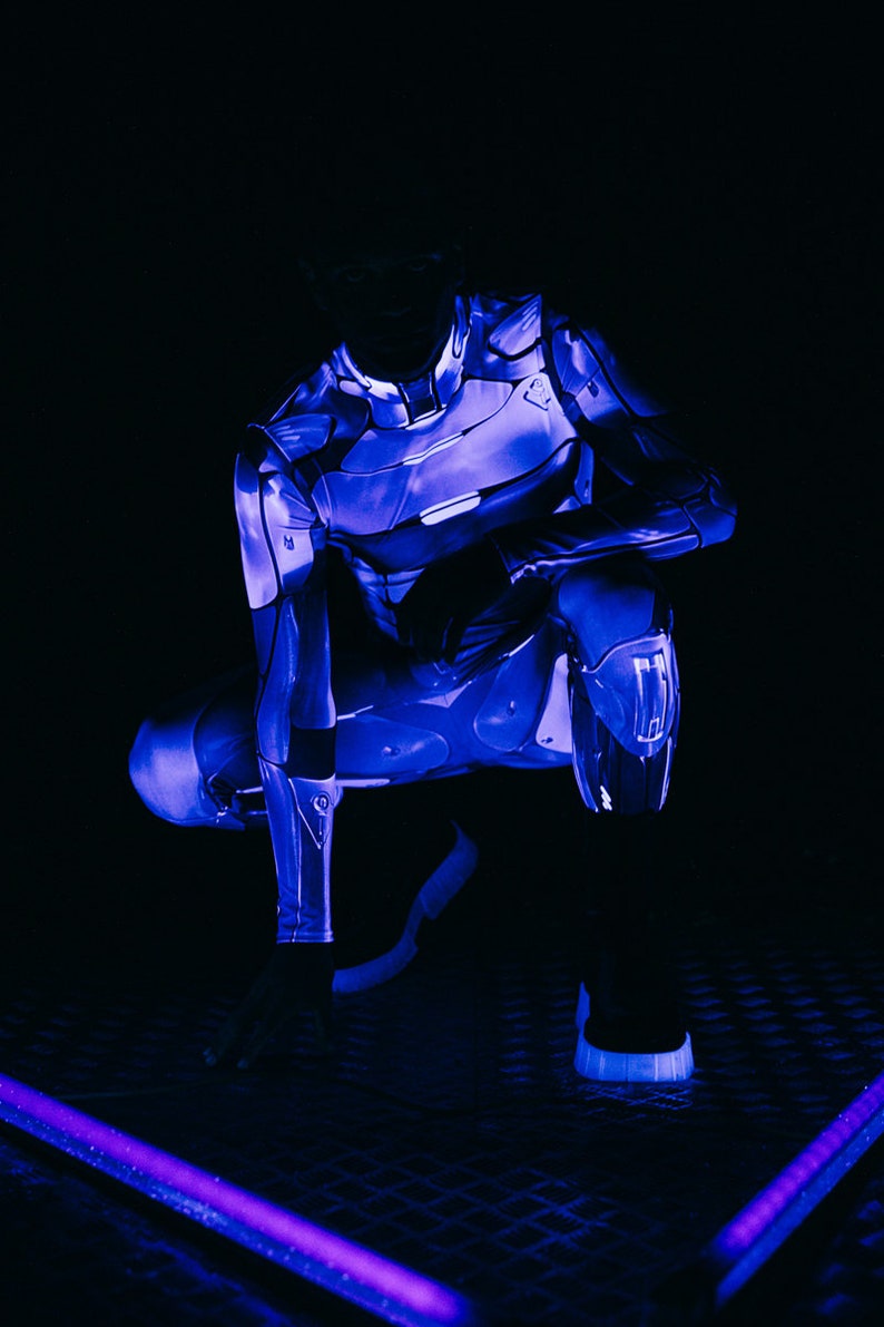 Robot Halloween Costume For Men Close View