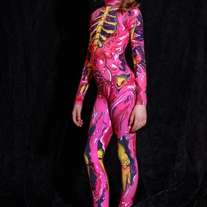 Pink Zombie Halloween Costume For Girls Full View