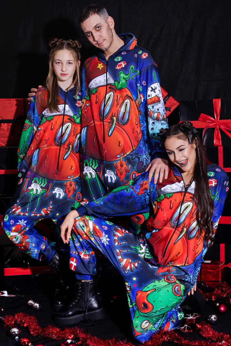 Christmas Onesie for Adults. Men Onesie Couple Pajamas Etsy