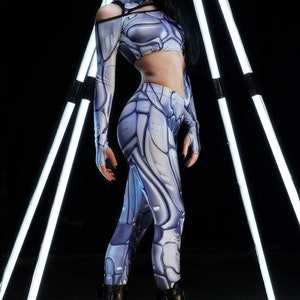 Robot Halloween Leggings Set Side View