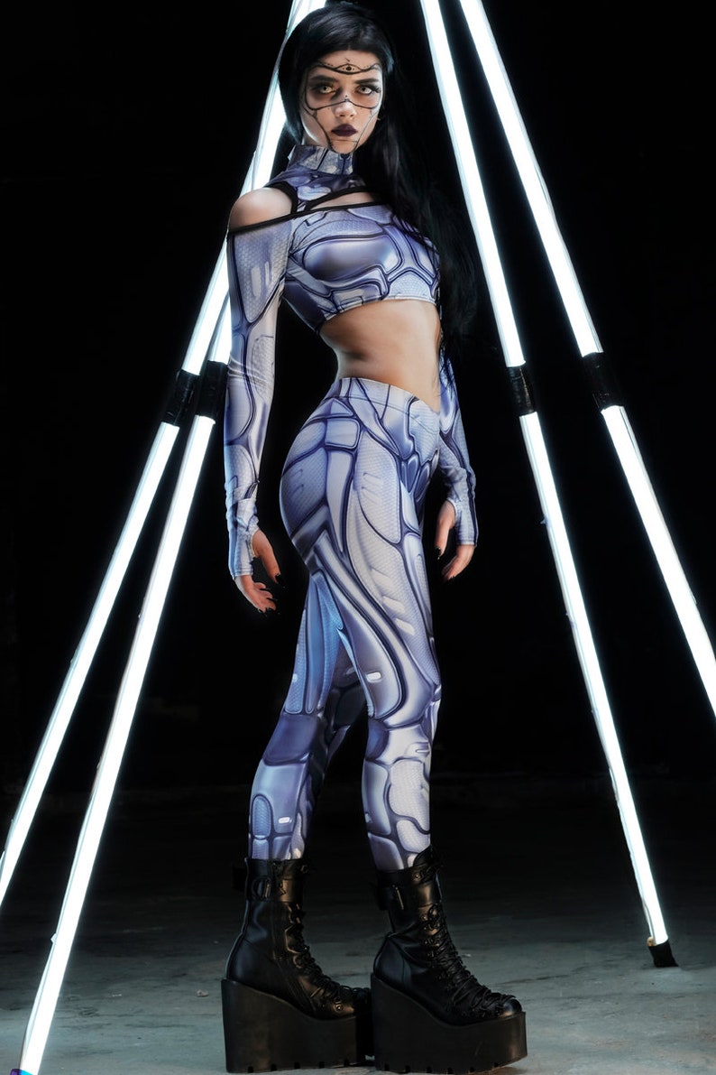 Robot Halloween Leggings Set Side View