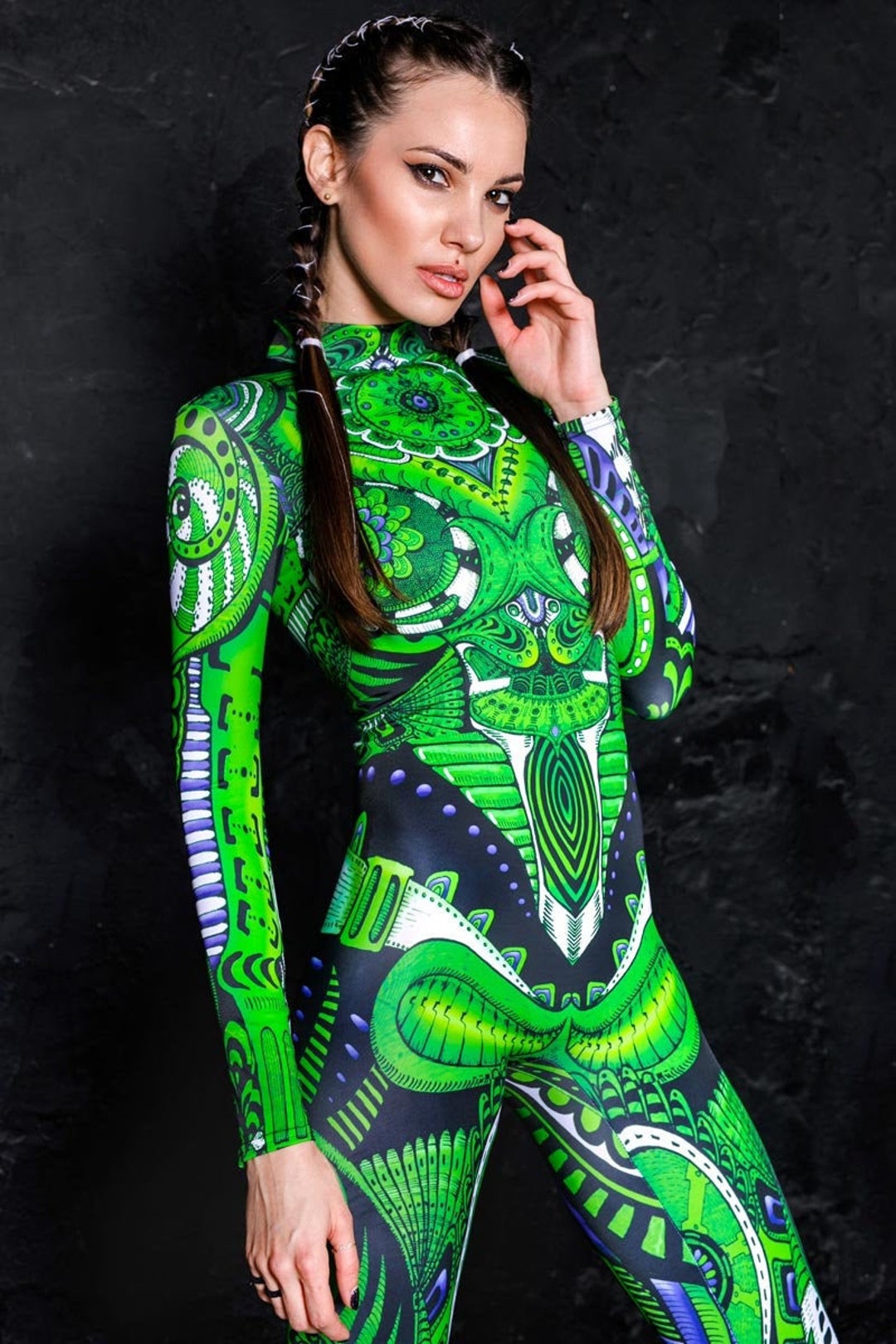  ROFISH Disfraz de catsuit unicolor para mujer, disfraz Zentai  para Halloween, cosplay, body (Color verde2, tamaño: adulto XL (25.6-27.2  in)) : Ropa, Zapatos y Joyería