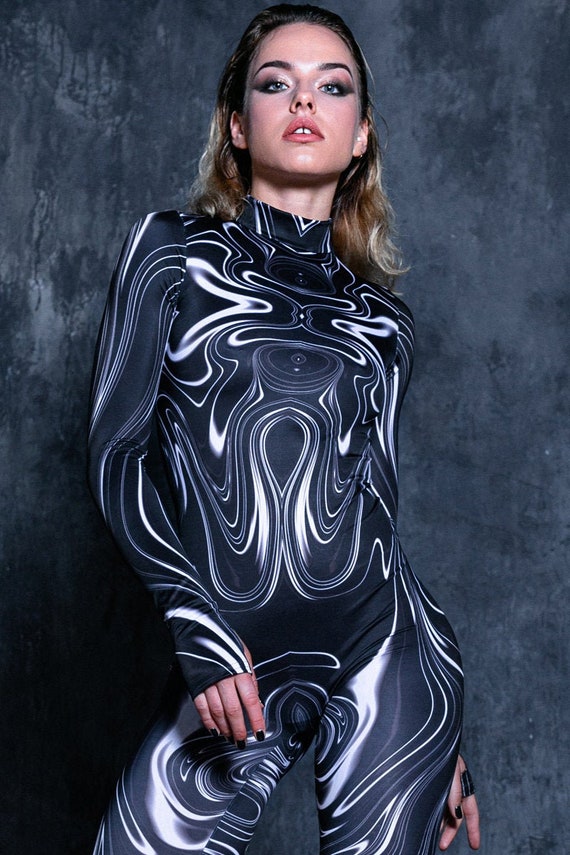 Women Festival Clothing, Sexy Rave Outfit, Rave Clothing Women, Rave  Bodysuit, Psychedelic Clothing, Sexy Adult Costume, Cyberpunk Outfit