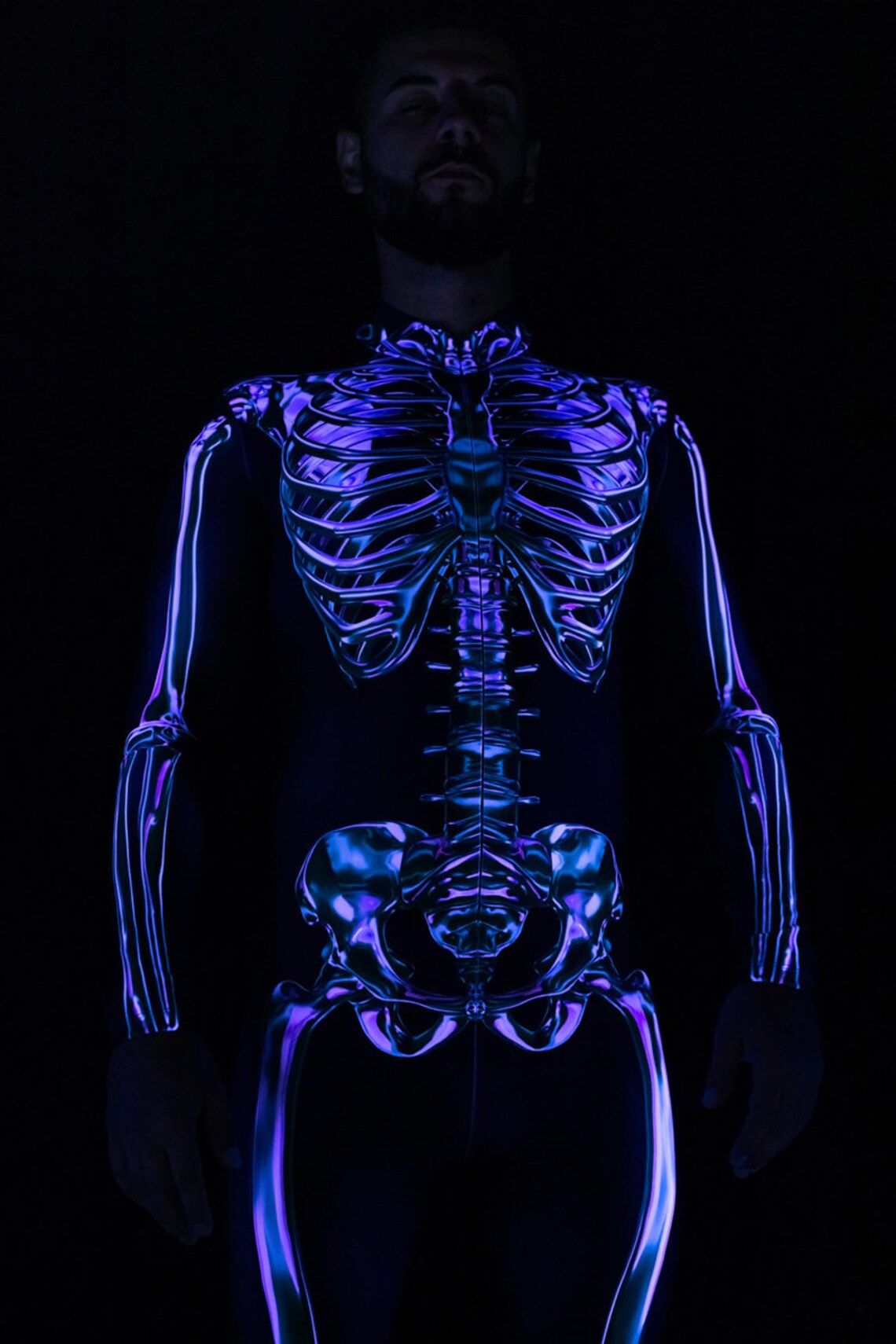 Green Skeleton Costume for Men Adult Halloween Costumes Etsy