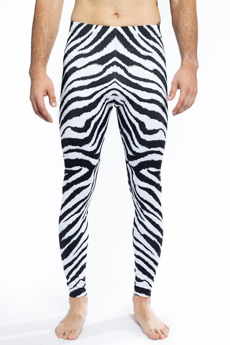 Zebra Tights for Women, Zebra Print Pants, Cotton Lycra Legging