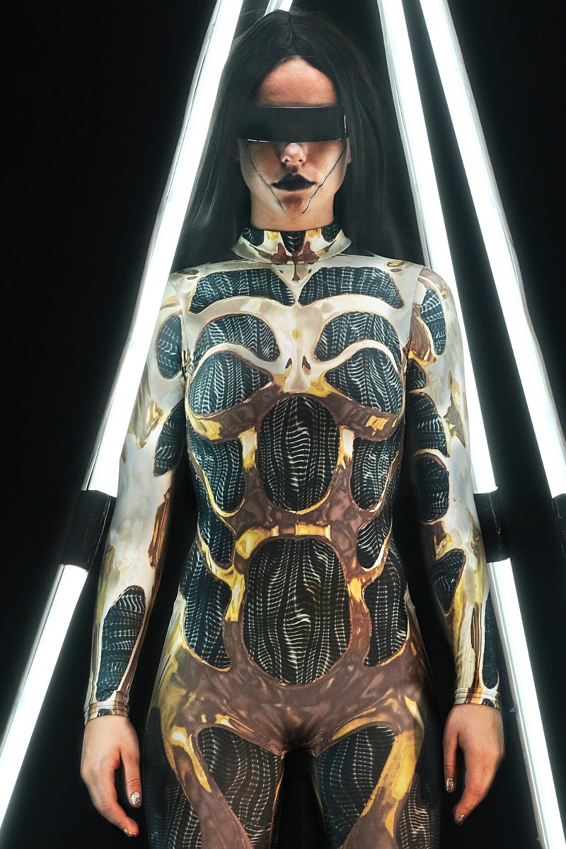 Gold Alien Costume, Sci Fi Costume, Cosplay Halloween Costume ...