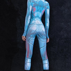 Blue Robot Halloween Costume Back View