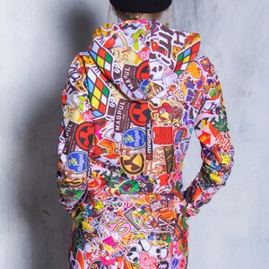 Sticker Bomb Hoodie Back View