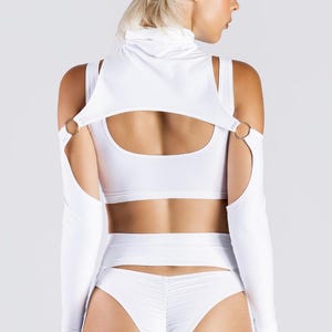 White Bell Bottom Chaps, White Cut Out Chap Pants Set, Burning Man ...