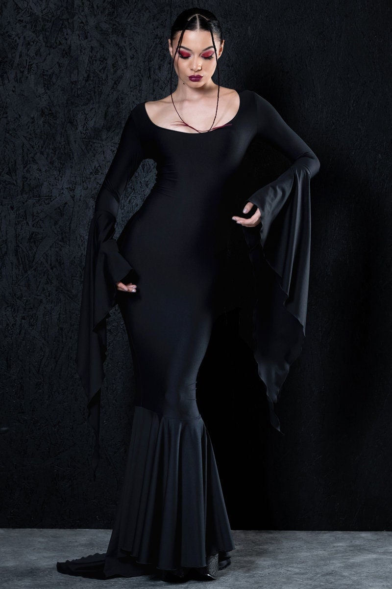 chinese dress ladies Unholy Sanctuary Romantic Goth Witchy Academia Dress Dark Witchy Dress