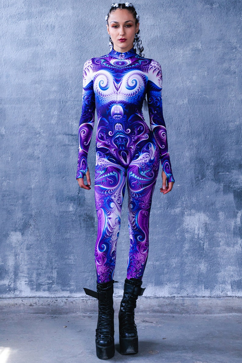 Purple Rave Costume, Purple Rave Outfit, Aerial Costume for Women, Rave ...
