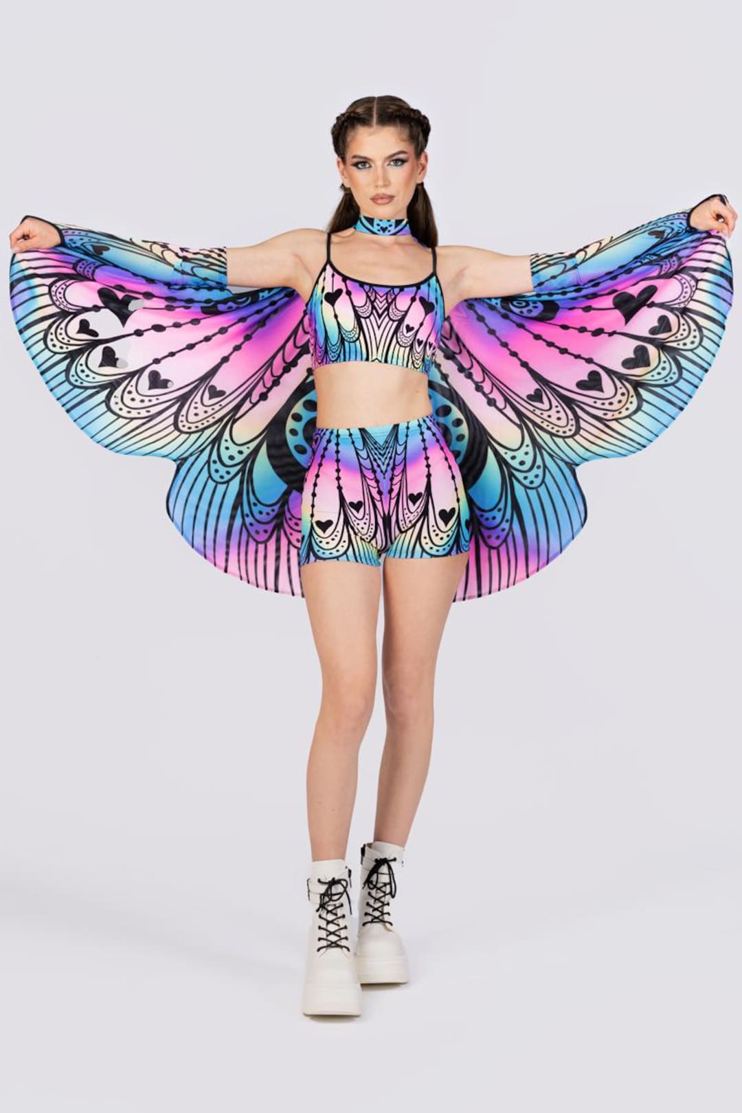 Roma Strappy Shorts with Attached Leg Straps - Rave & Festival Wear