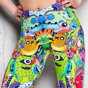 Rave Biker Shorts Set Close View