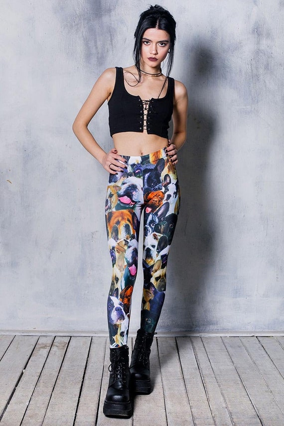 Bull Terrier Glay Pattern Print Women Leggings