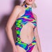 Rainbow Bodysuit, High Cut Bodysuit, Rave Bodysuit, Clubwear Bodysuit, Sexy Women Bodysuit, Pride Outfits, Spandex Bodysuit, LGBTQ 