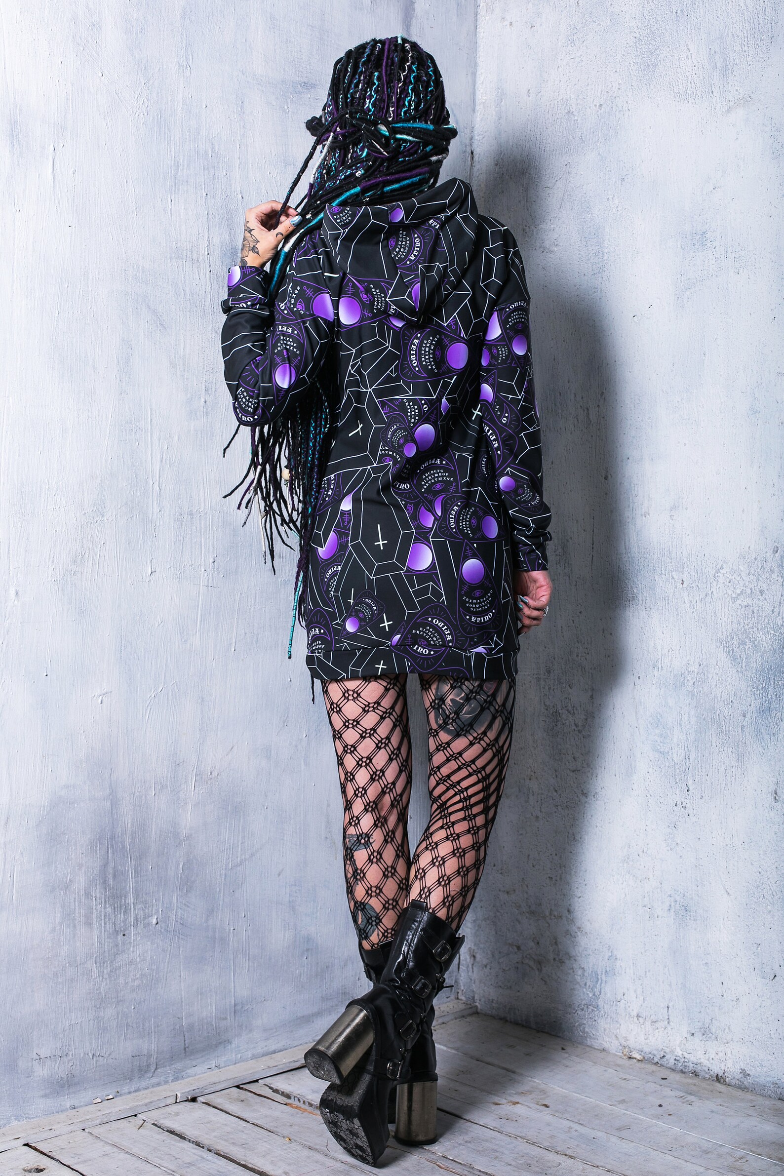 Pastel Goth Hoodie Black hoodie black hooded dress pastel Etsy