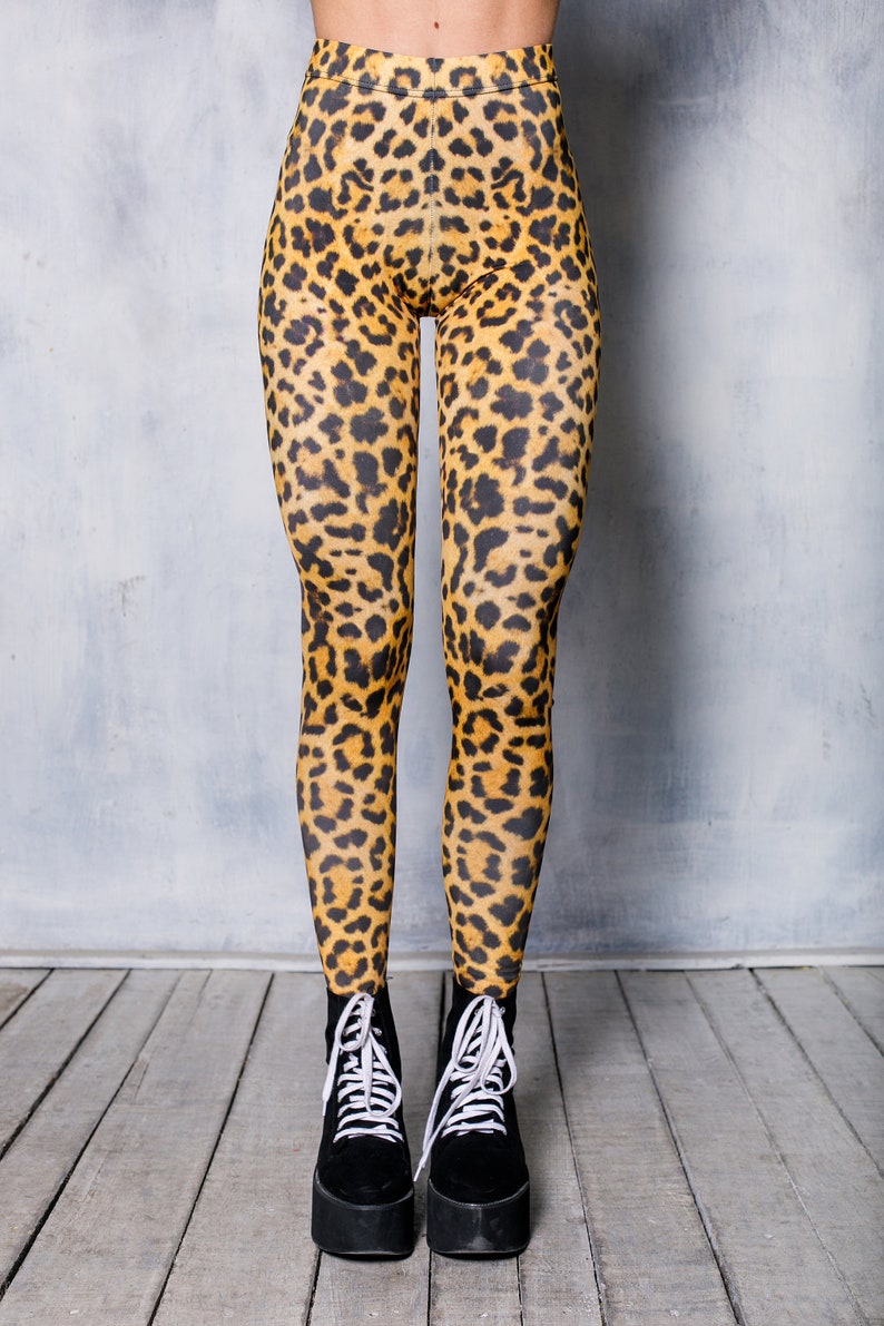 Leopard Leggings Set For Women Close View
