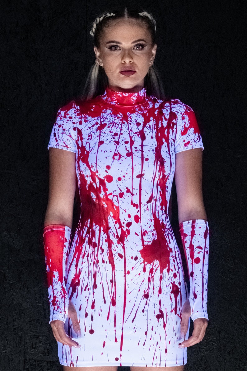 Bloody Nurse Costume, Bloody Dress, Bloody Nurse Dress, Scary Nurse